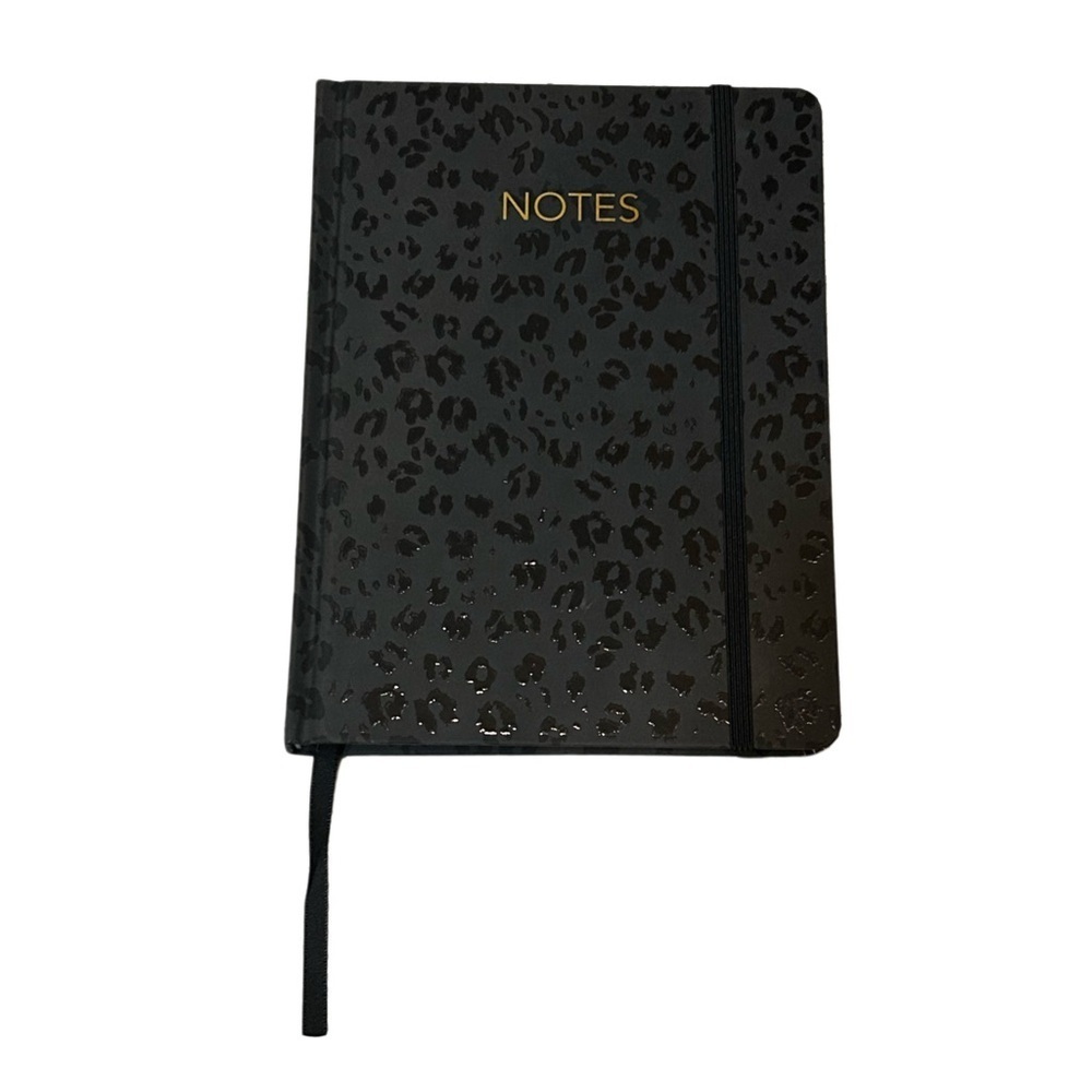 Threshold Black Leopard Print Notebook - Picture 1 of 4